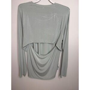 Under Armour Top Womens Workout Yoga Active Size L Gym Tee Running Loose Cut Out